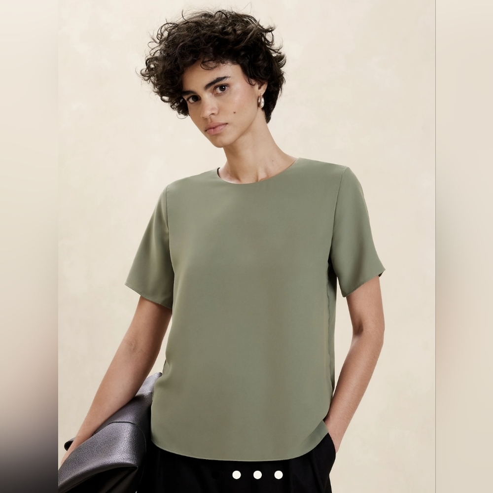 Banana Republic Classic Crew Neck T-Shirt in Desert Thyme | Size L